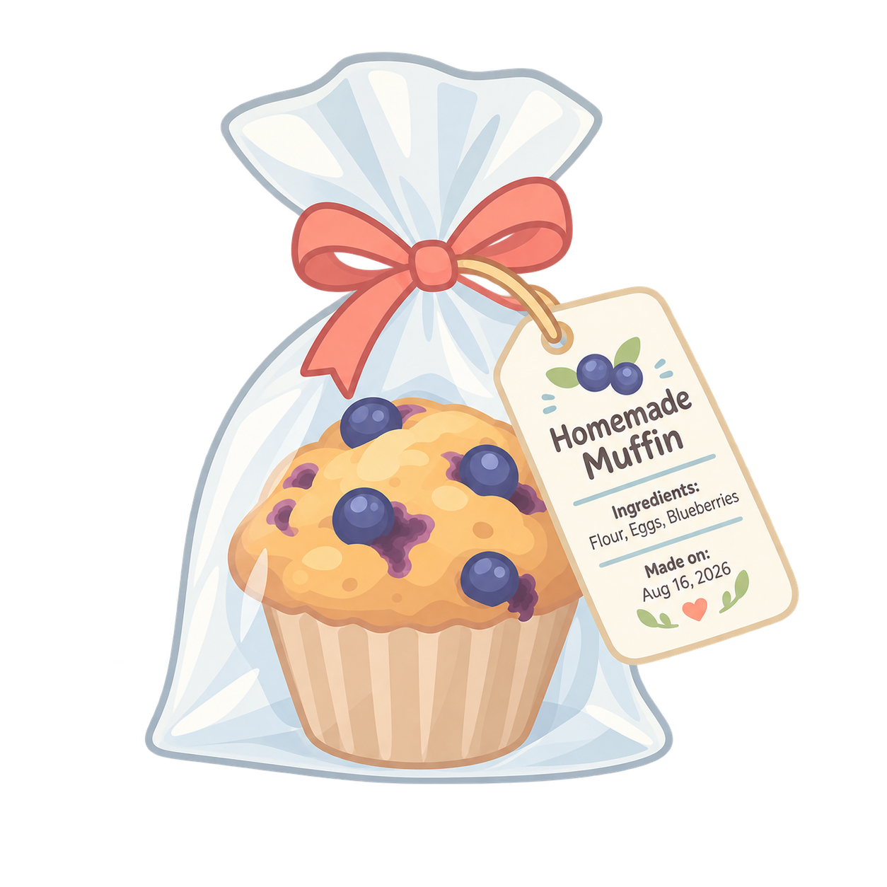 Homemade items with clear labels
